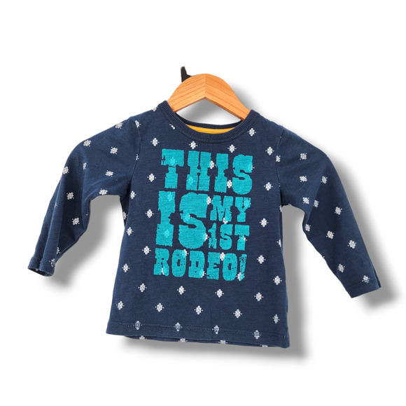 Genuine Kids By OshKosh Toddler Boy First Rodeo Long Sleeve Shirt Size 3T - Picture 1 of 7